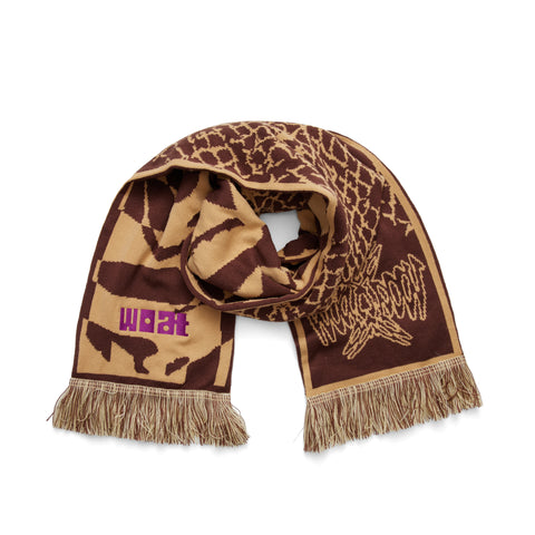 Symmetry & Reflection Scarf in Brown/Beige