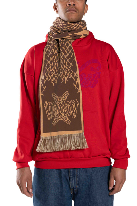 Symmetry & Reflection Scarf in Brown/Beige